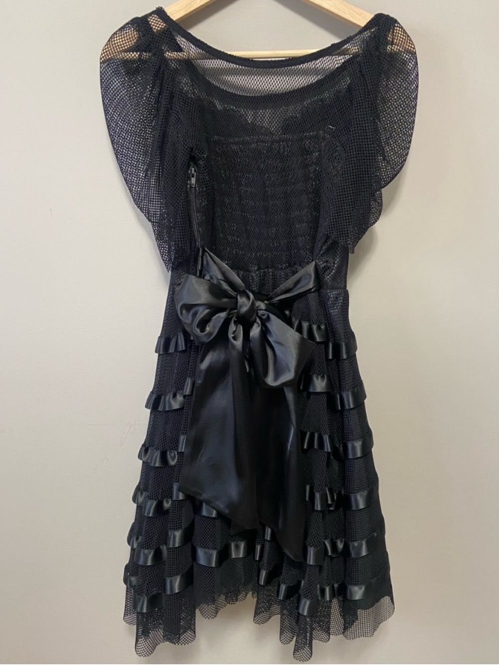 Hell Bunny Black Mesh Ruffle Midi Dress - Picture 3 of 13